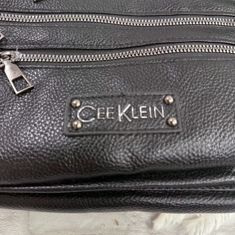 Cee Klein New York Black‎ Cross Body Purse Vegan Leather Designer Bag Purse New - Picture 7 of 13